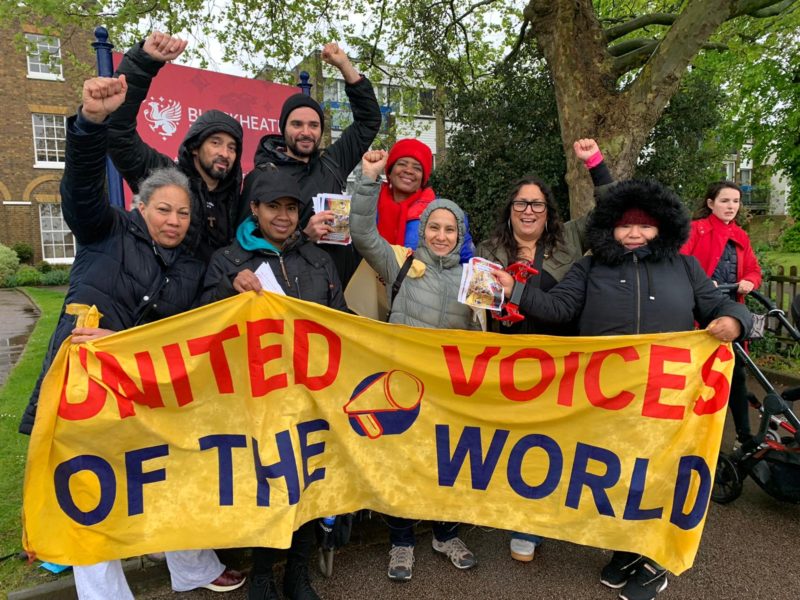 UVW members outside Blackheath Prep school